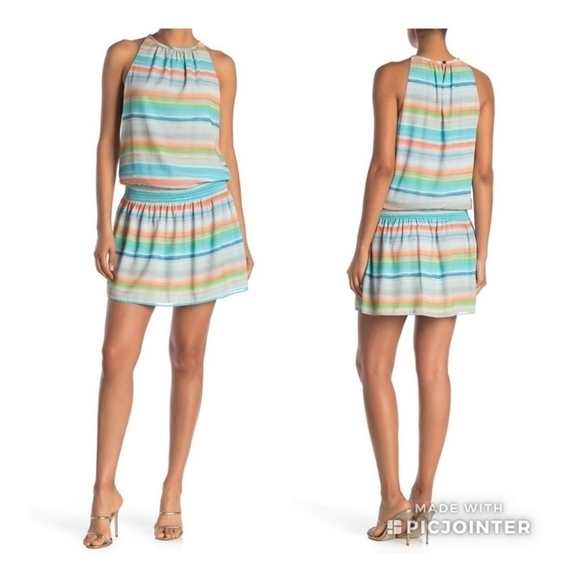 Ramy Brook Printed Paris Sleeveless Dress Multi Color Size: XS - Picture 2 of 15